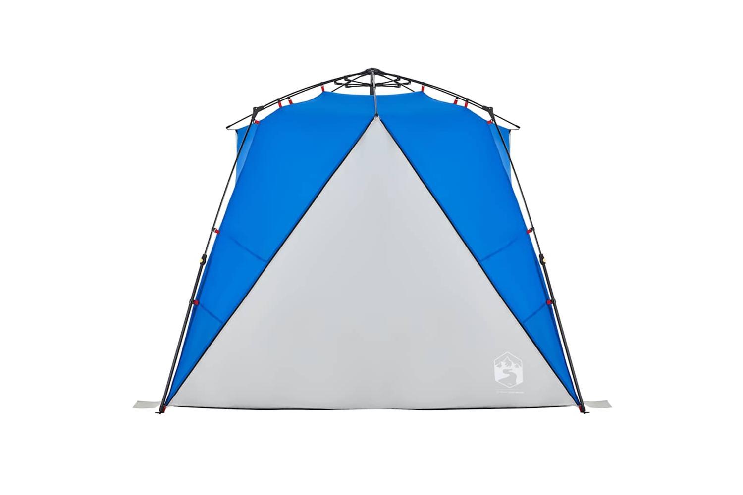 Vidaxl Beach Tent 4-person Azure Blue Quick Release Waterproof-7