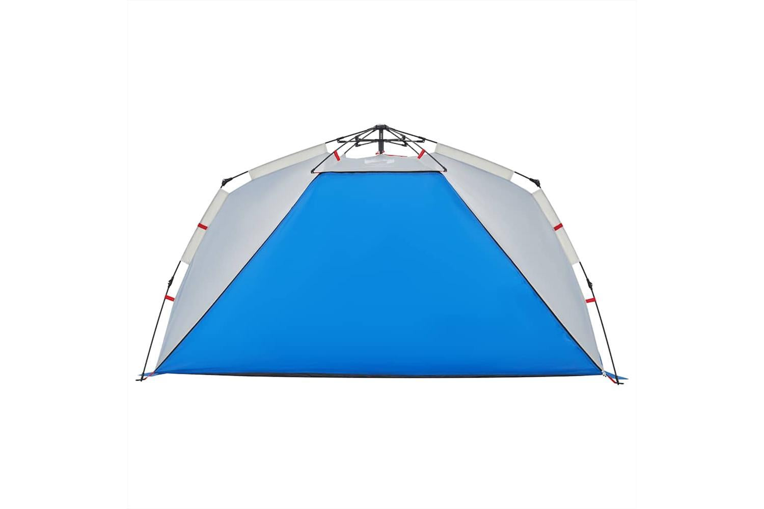 Vidaxl Beach Tent 3-person Azure Blue Quick Release Waterproof-6