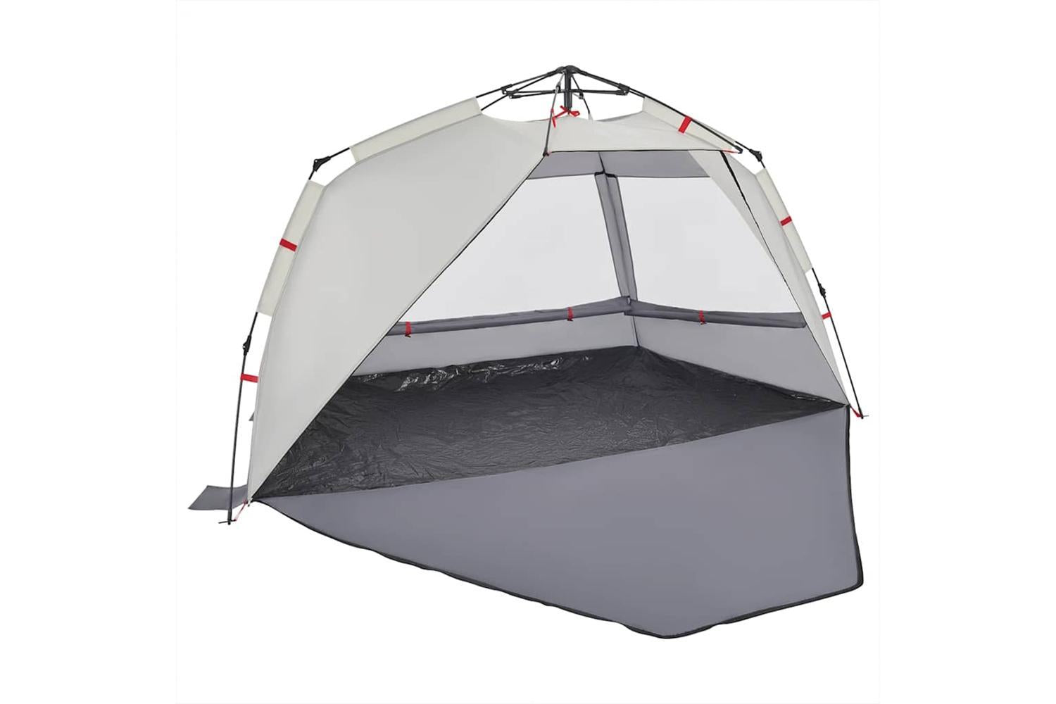 Vidaxl Beach Tent 3-person Grey Quick Release Waterproof-5