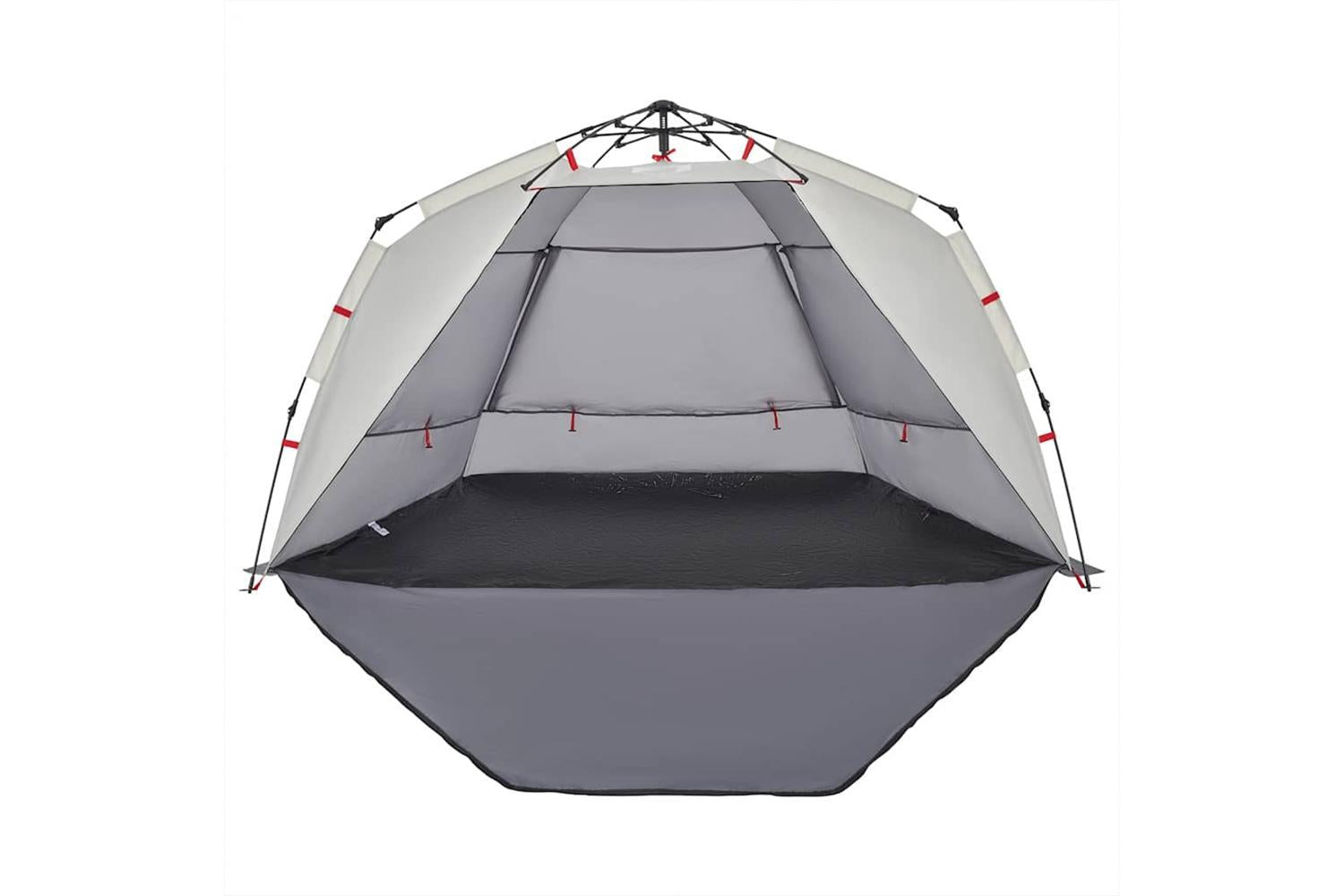 Vidaxl Beach Tent 3-person Grey Quick Release Waterproof-7