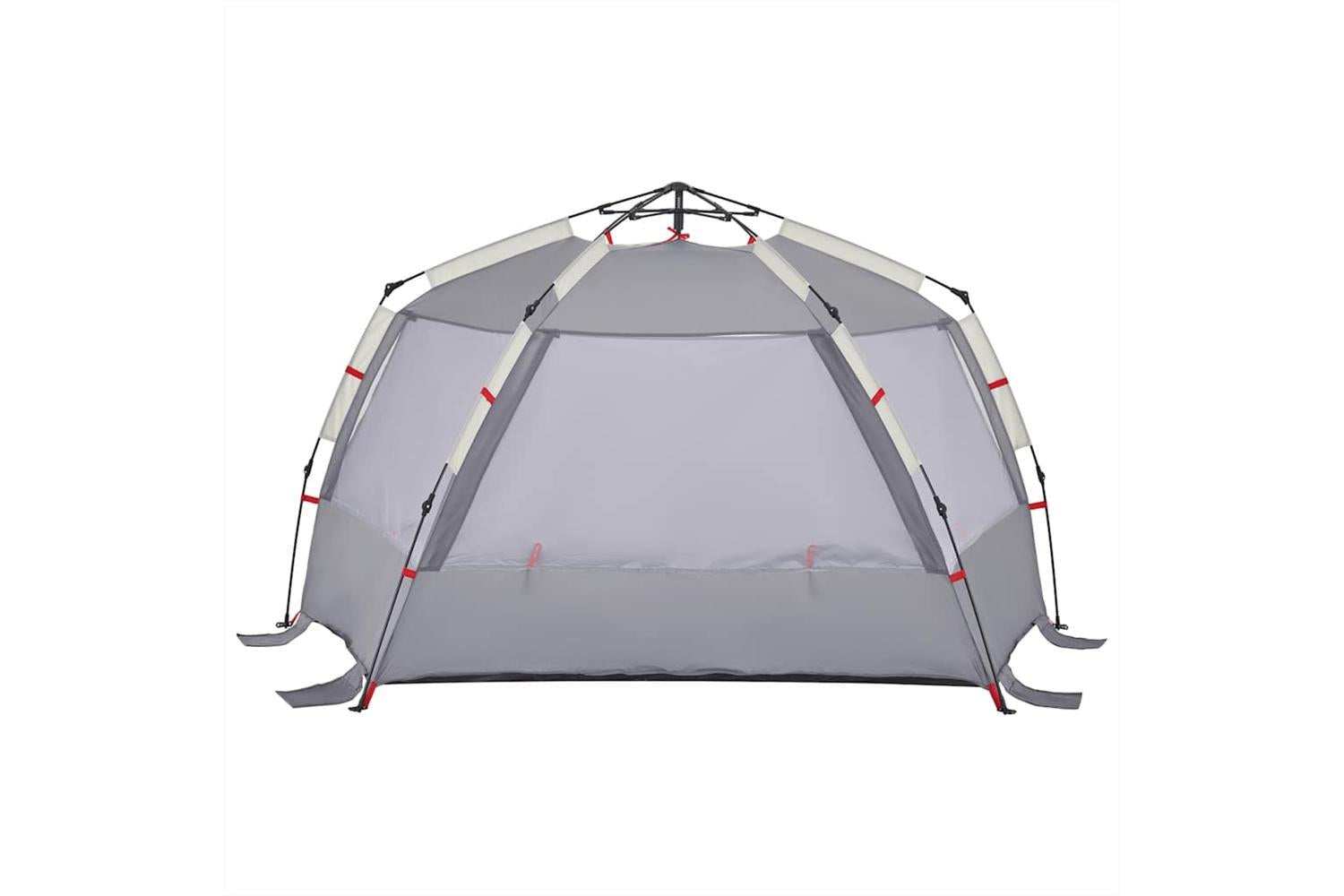 Vidaxl Beach Tent 3-person Grey Quick Release Waterproof-9