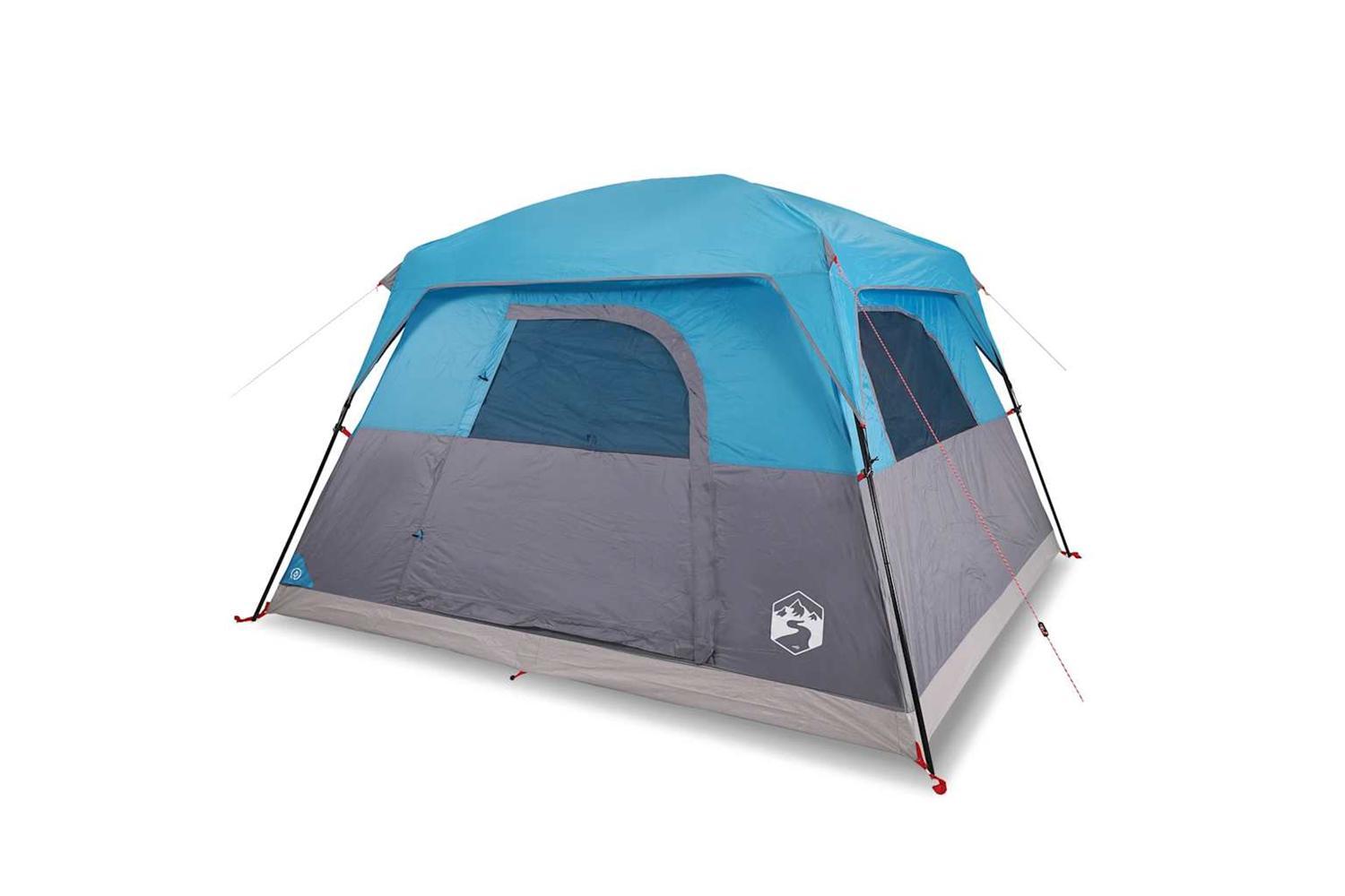 Vidaxl Camping Tent Cabin 4-person Blue Waterproof-2