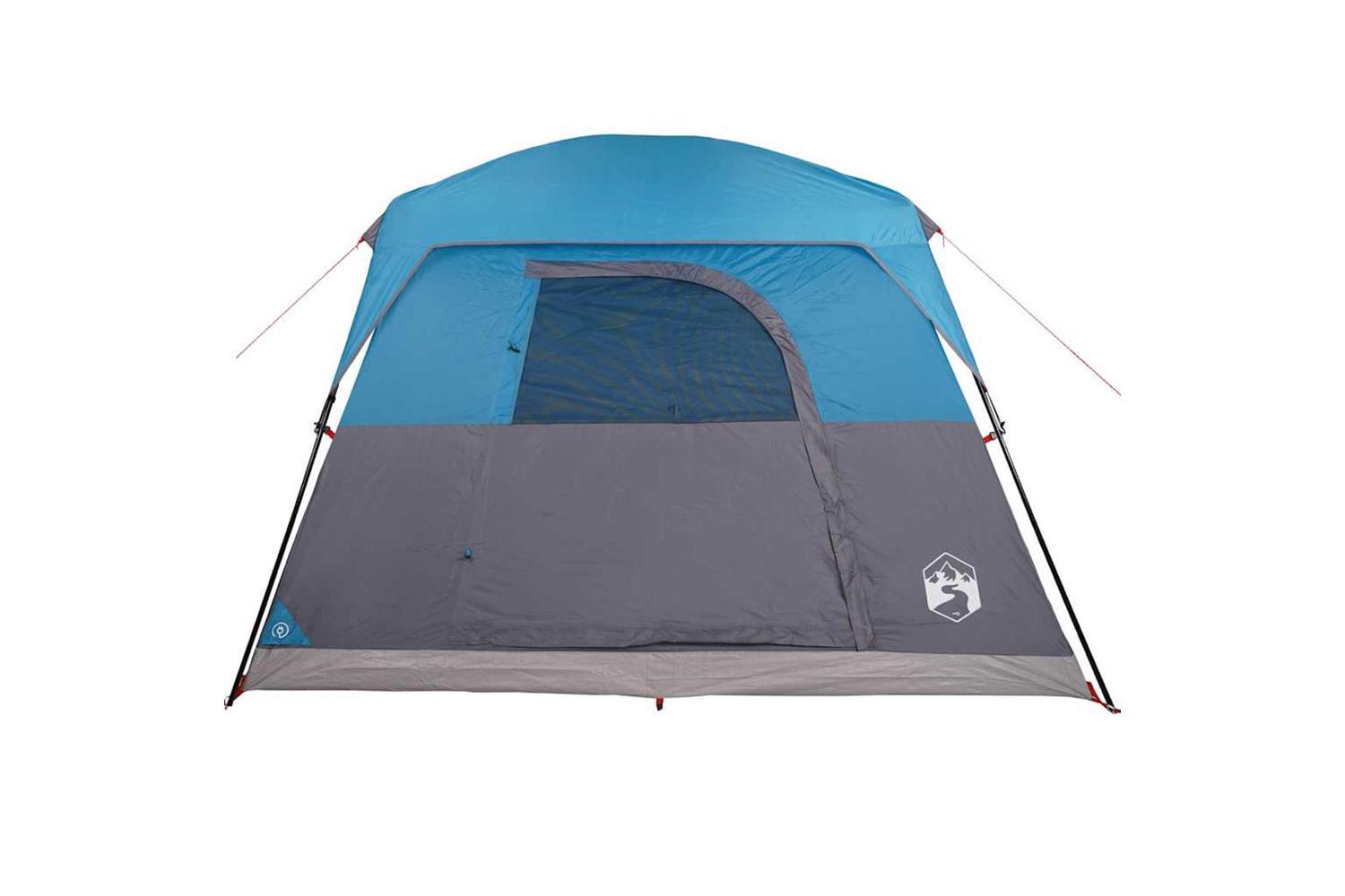 Vidaxl Camping Tent Cabin 4-person Blue Waterproof-6