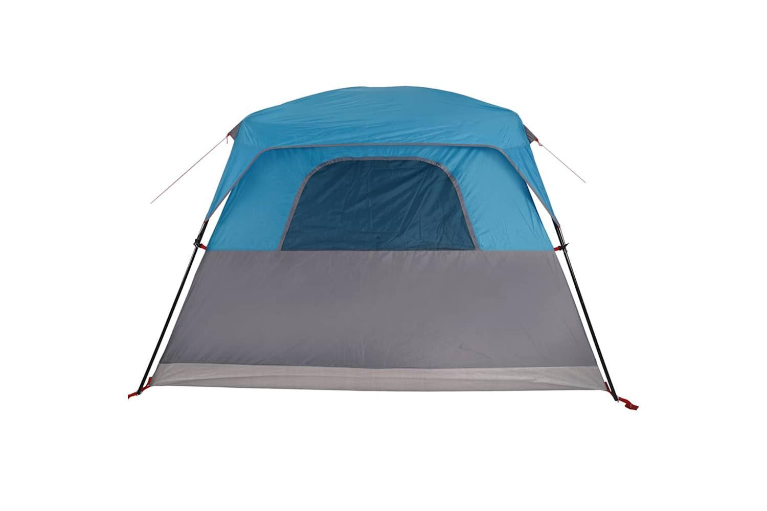Vidaxl Camping Tent Cabin 4-person Blue Waterproof-8