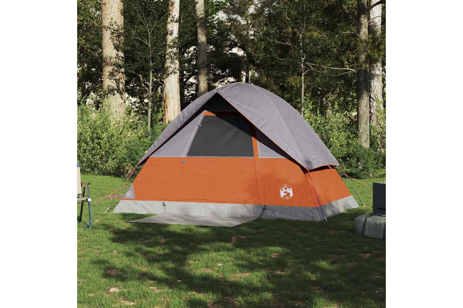Vidaxl Camping Tent Dome 2-person Orange Waterproof-3