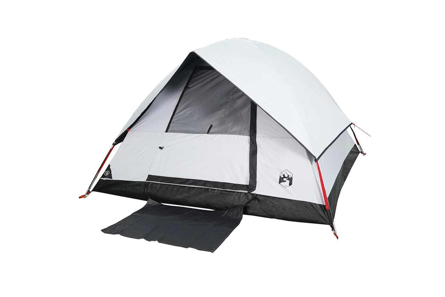 Vidaxl Camping Tent Dome 3-person White Blackout Fabric Waterproof-7