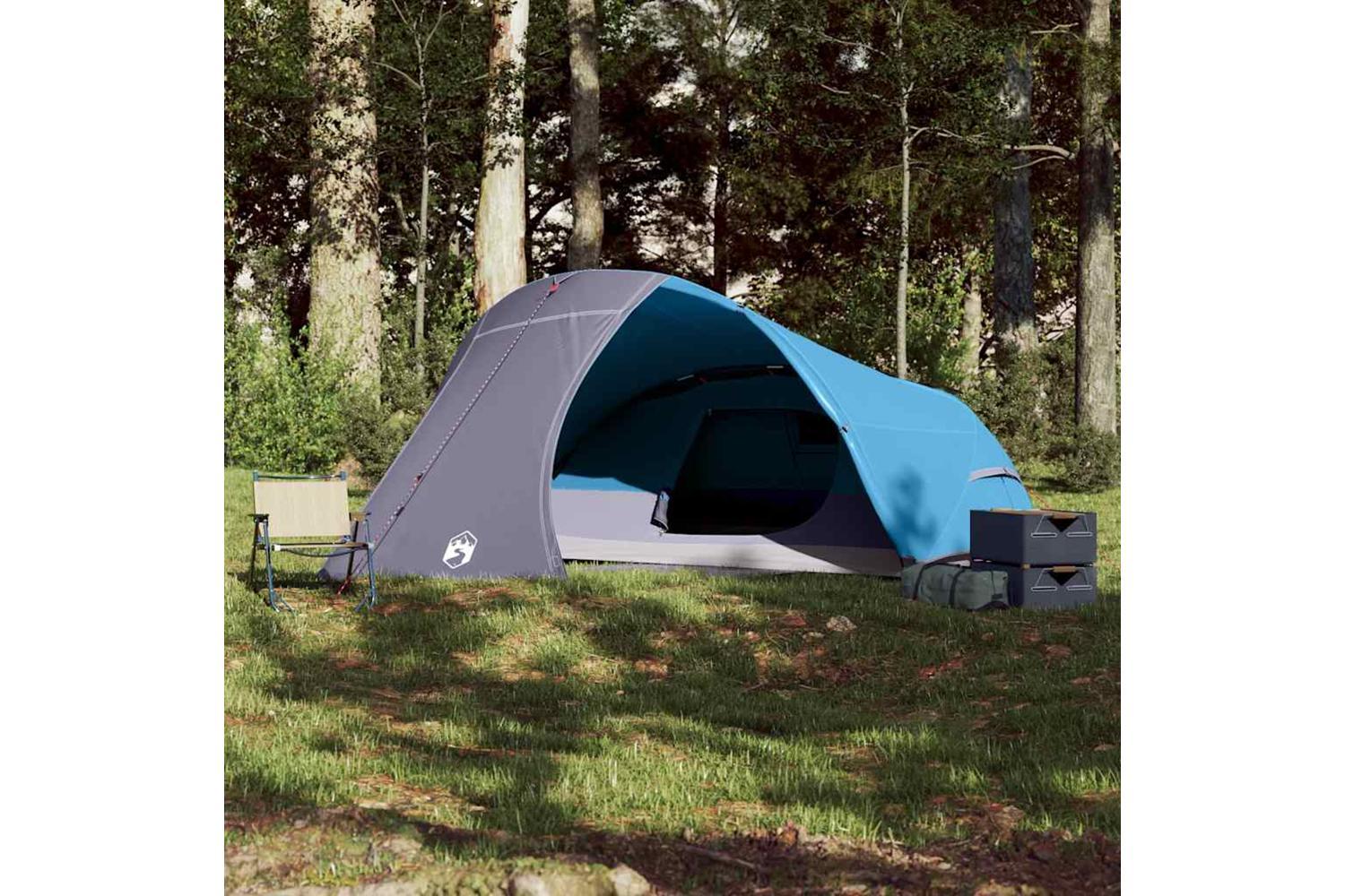 Vidaxl Camping Tent Dome 4-person Blue Waterproof-3