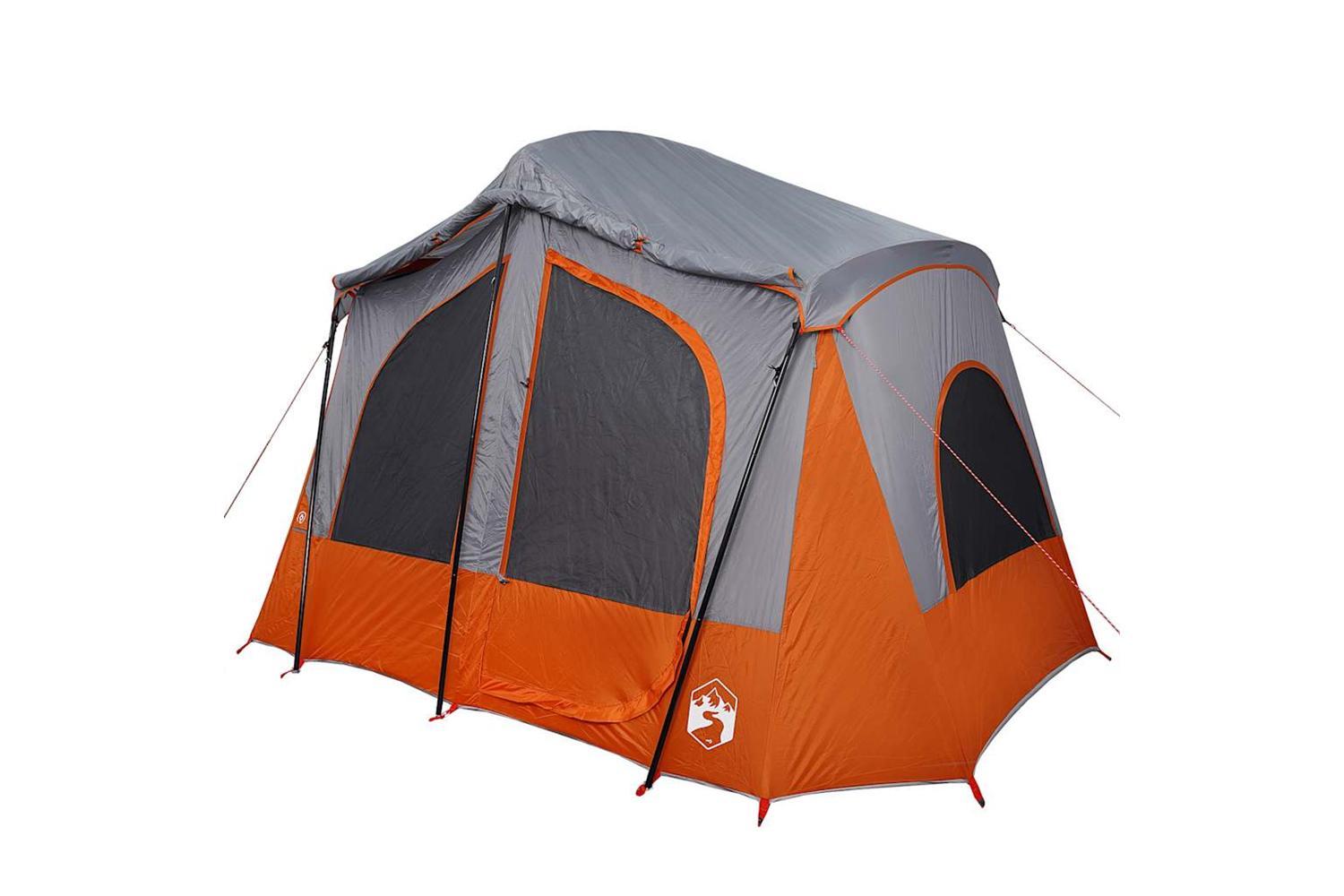 Vidaxl Camping Tent Cabin 5-person Grey And Orange Waterproof-6
