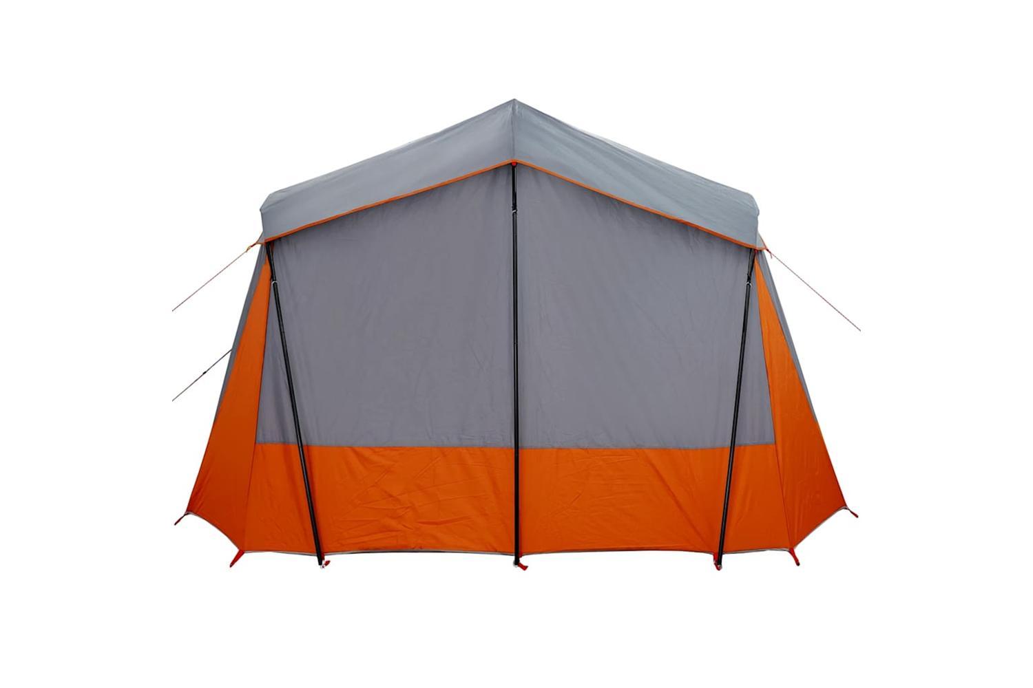 Vidaxl Camping Tent Cabin 5-person Grey And Orange Waterproof-10