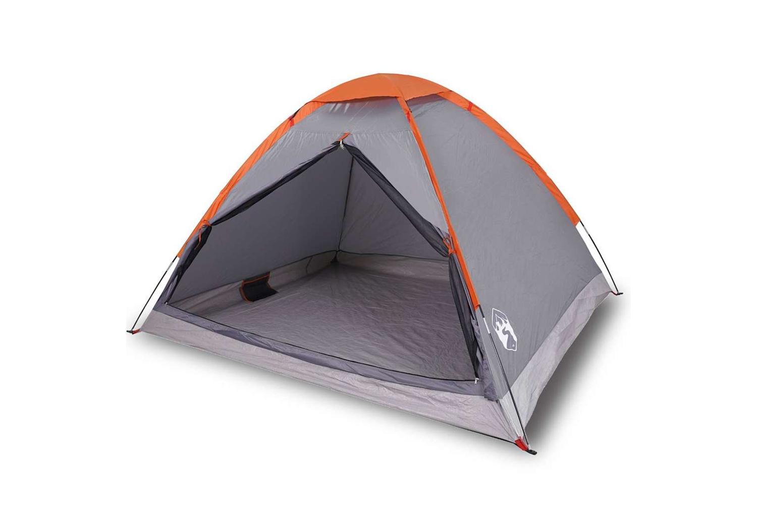 Vidaxl Camping Tent Dome 2-person Grey And Orange Waterproof-2