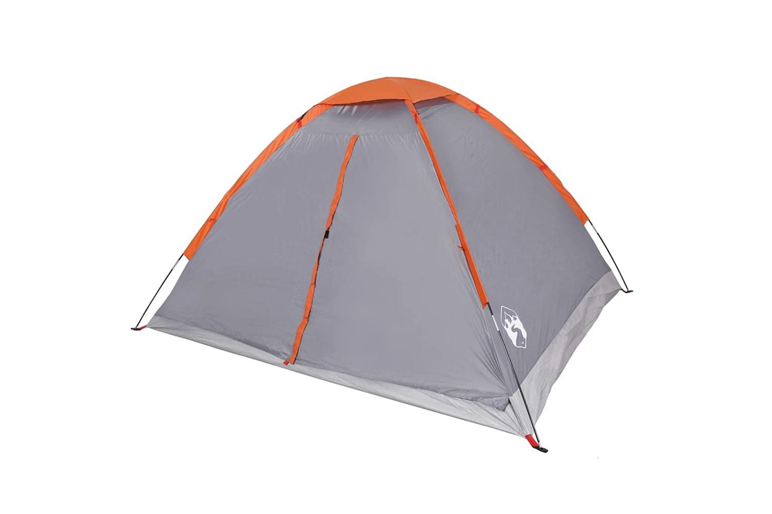 Vidaxl Camping Tent Dome 2-person Grey And Orange Waterproof-6