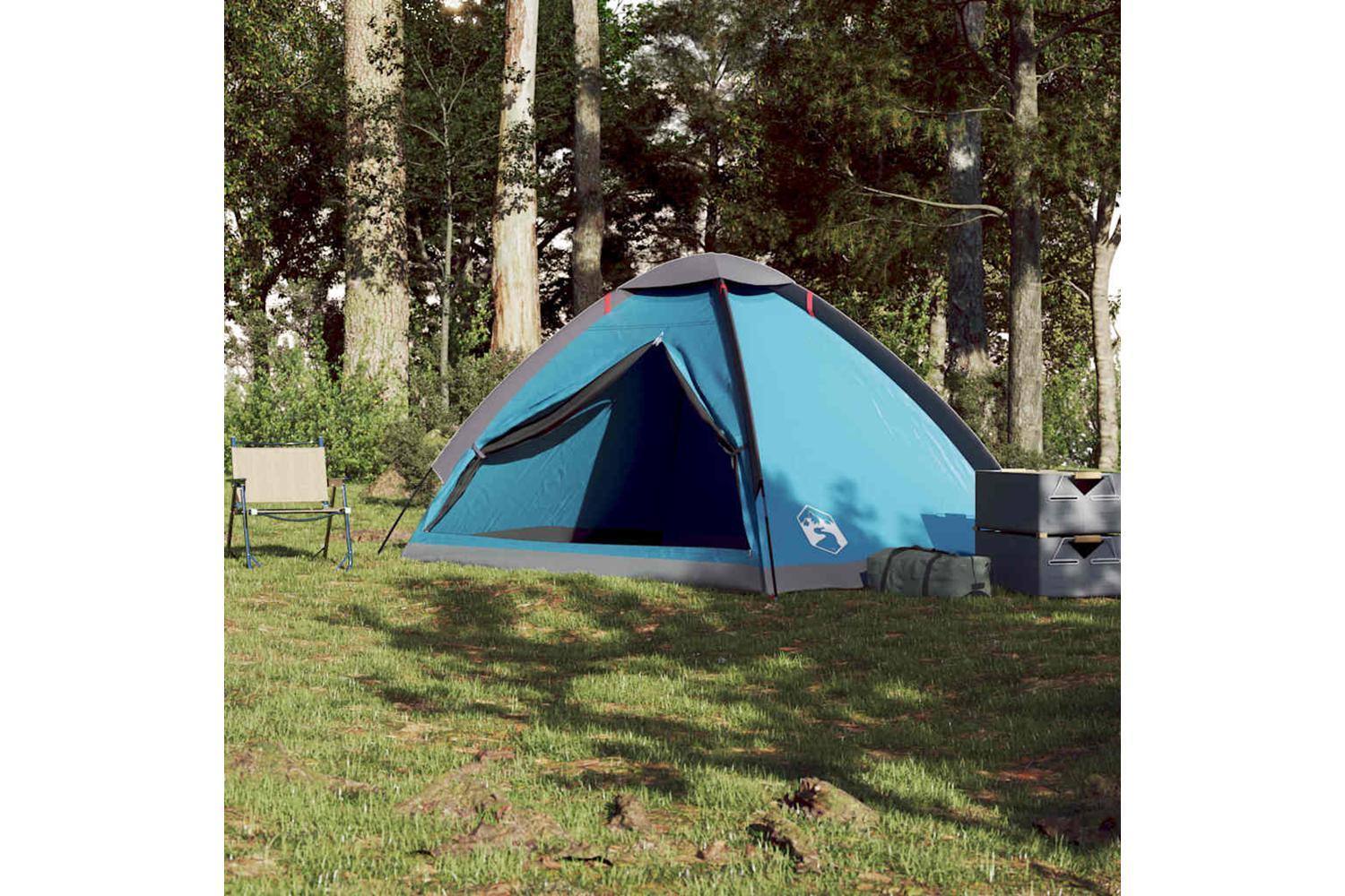 Vidaxl Camping Tent Dome 4-person Blue Waterproof-4