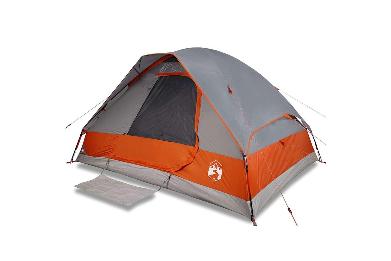 Vidaxl Camping Tent Dome 2-person Grey And Orange Waterproof-2