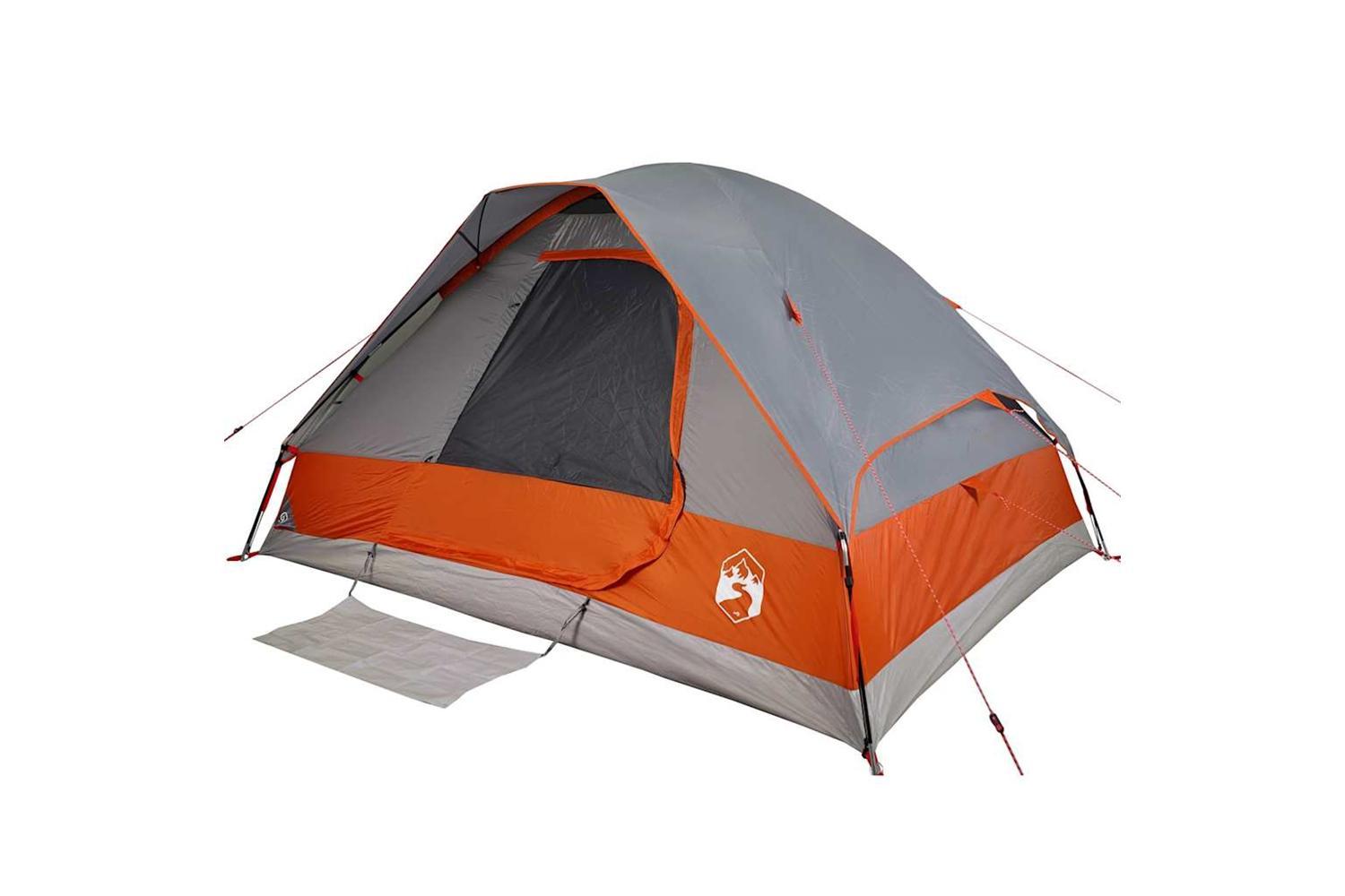 Vidaxl Camping Tent Dome 2-person Grey And Orange Waterproof-4