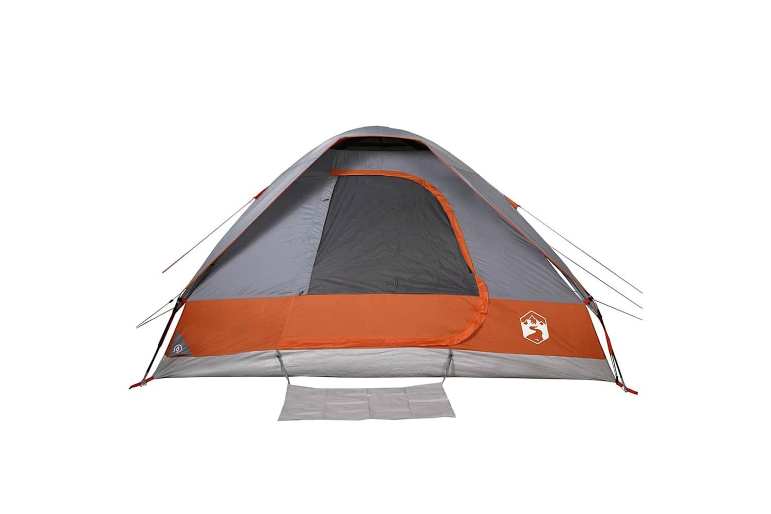 Vidaxl Camping Tent Dome 2-person Grey And Orange Waterproof-7