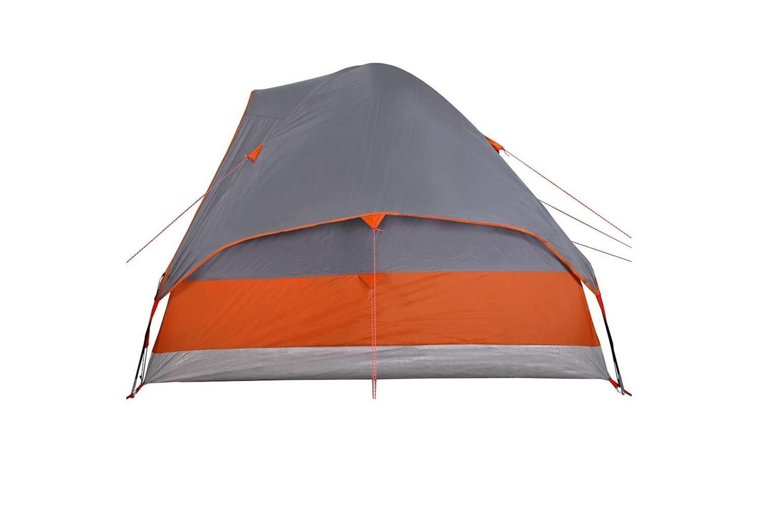 Vidaxl Camping Tent Dome 2-person Grey And Orange Waterproof-9