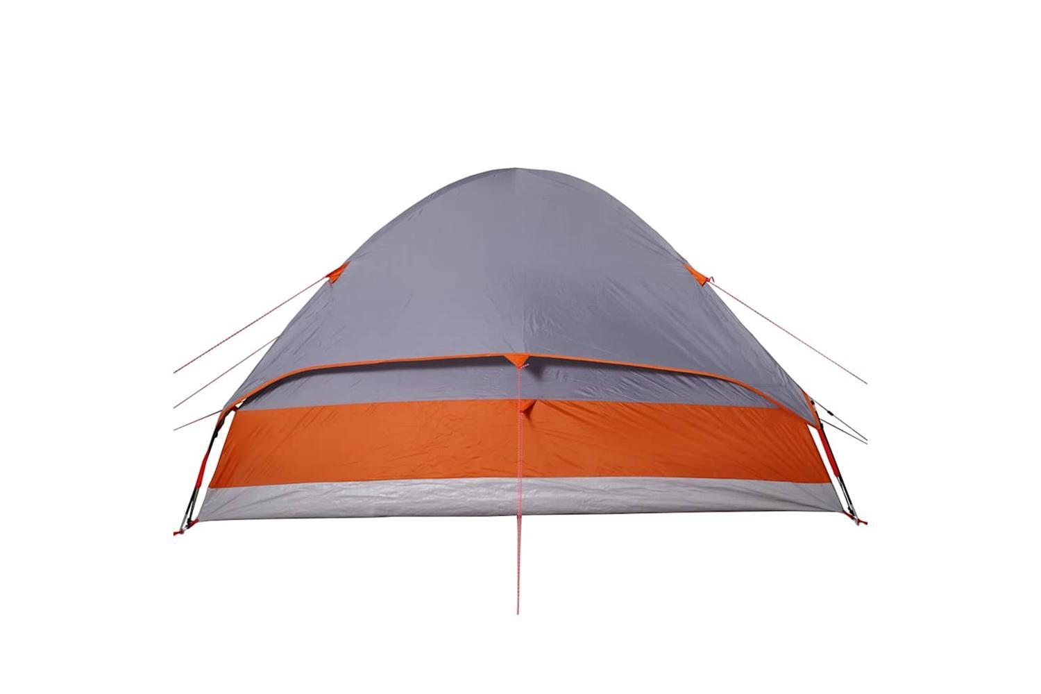 Vidaxl Camping Tent Dome 2-person Grey And Orange Waterproof-10