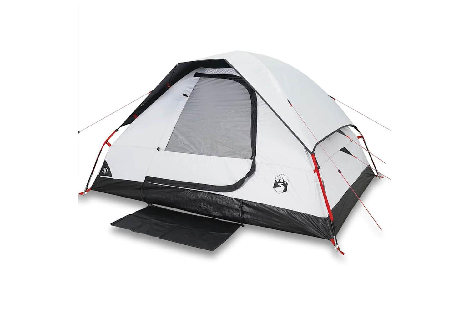 Vidaxl Camping Tent Dome 4-person White Blackout Fabric Waterproof-2