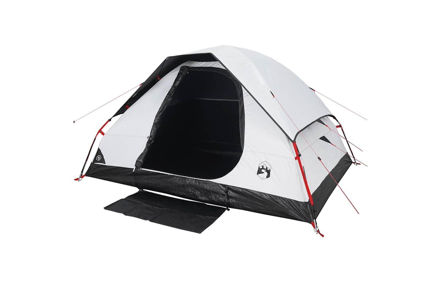 Vidaxl Camping Tent Dome 4-person White Blackout Fabric Waterproof-5