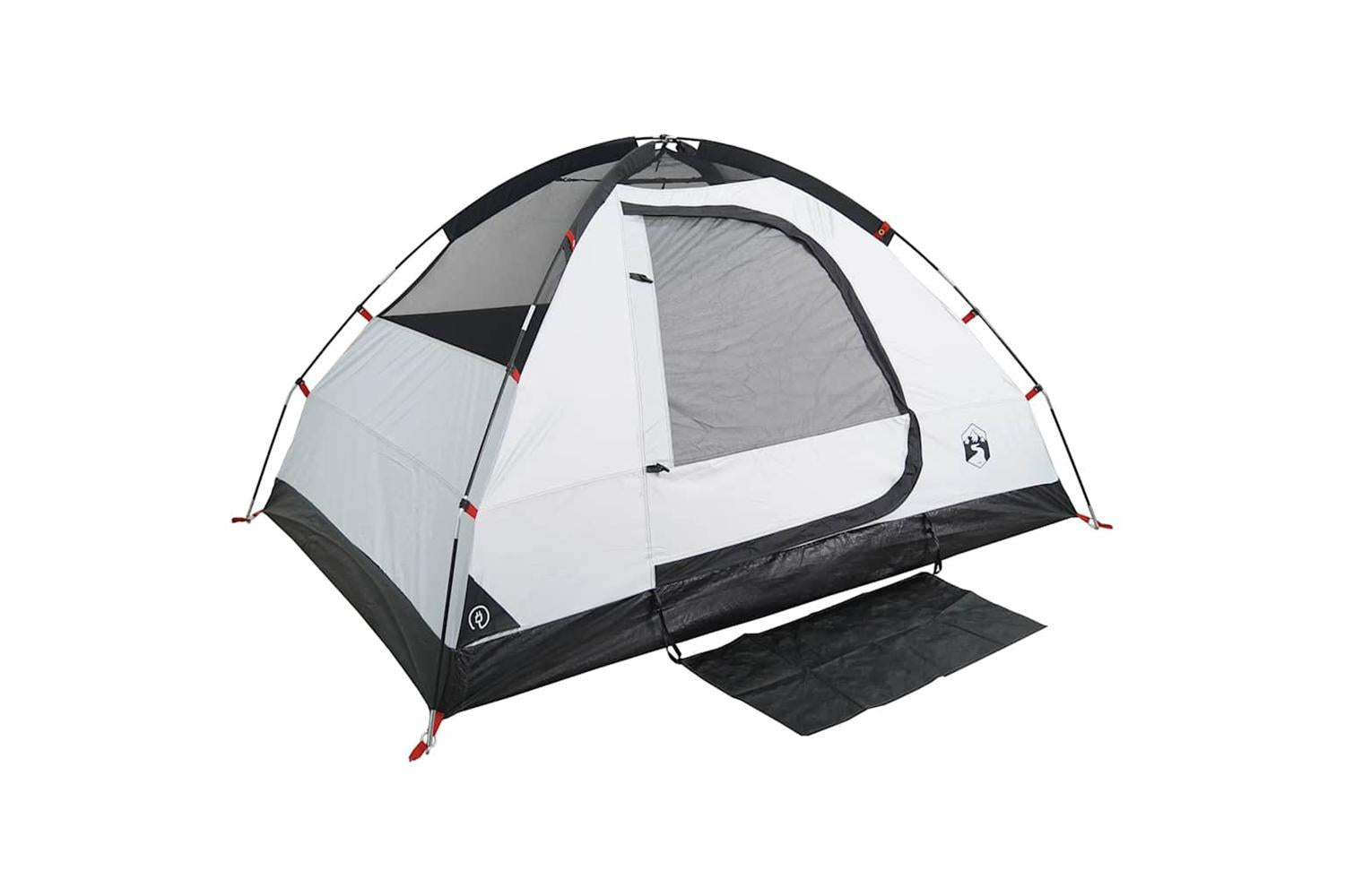 Vidaxl Camping Tent Dome 4-person White Blackout Fabric Waterproof-8
