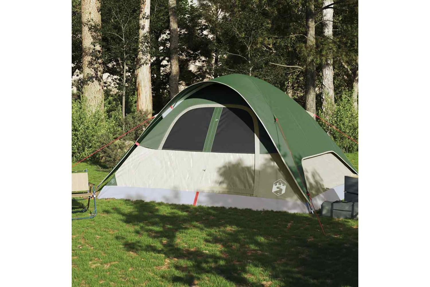 Vidaxl Family Tent Dome 6-person Green Waterproof-3