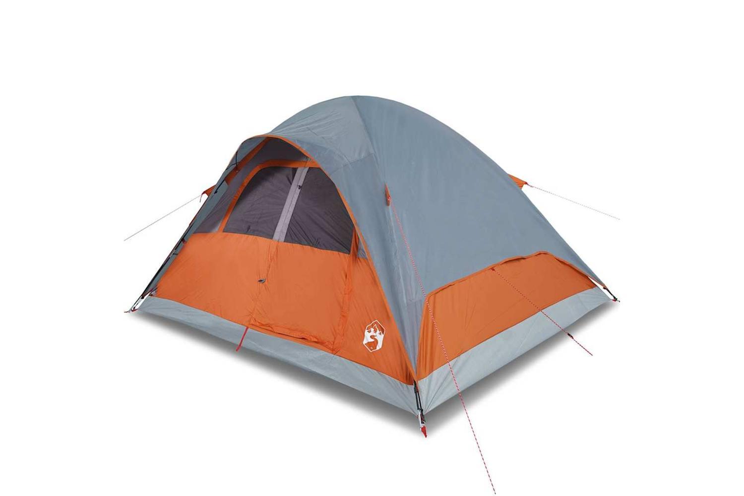 Vidaxl Family Tent Dome 6-person Orange Waterproof-2
