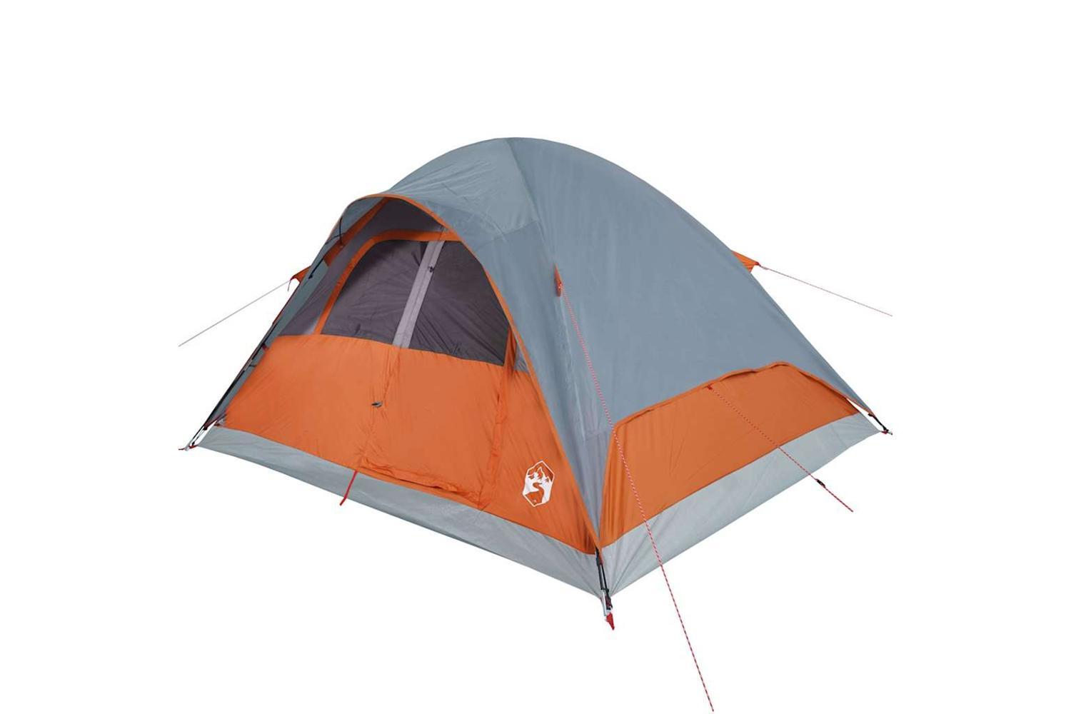 Vidaxl Family Tent Dome 6-person Orange Waterproof-4