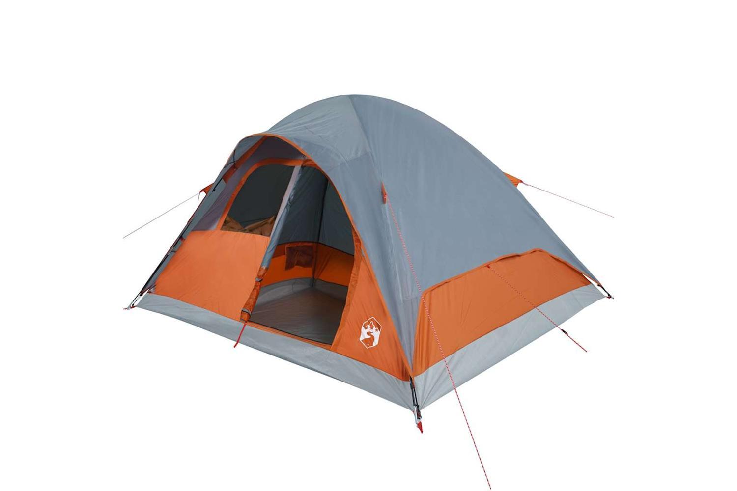 Vidaxl Family Tent Dome 6-person Orange Waterproof-5