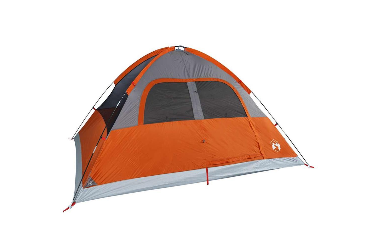 Vidaxl Family Tent Dome 6-person Orange Waterproof-8
