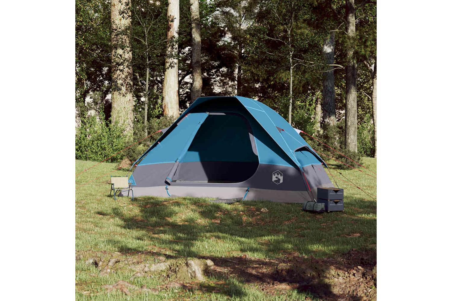 Vidaxl Family Tent Dome 6-person Blue Waterproof-3