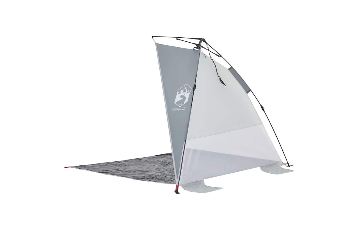 Vidaxl Beach Tent Grey Quick Release Waterproof-7