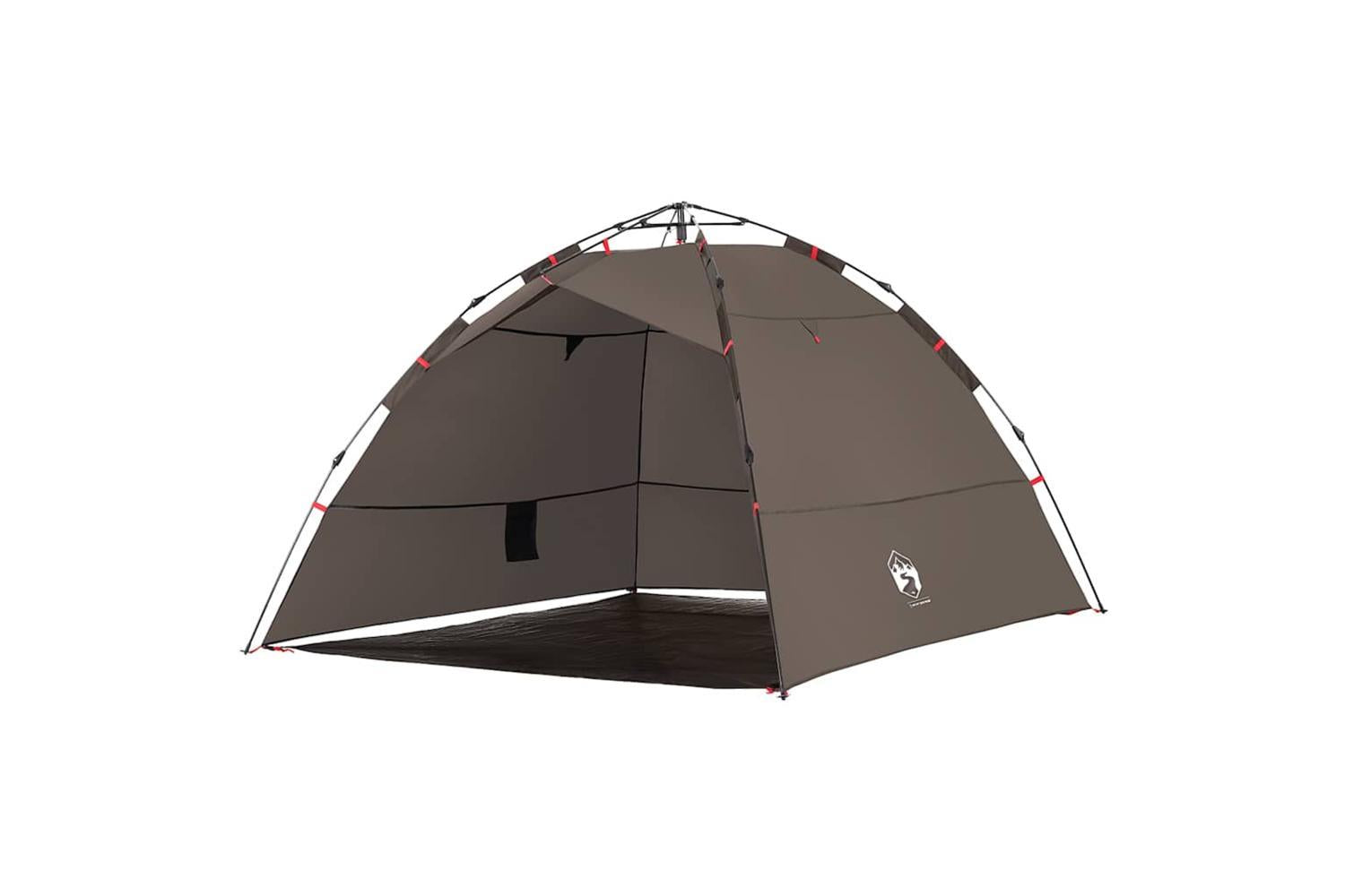 Vidaxl Fishing Tent 4-person Brown Quick Release-2