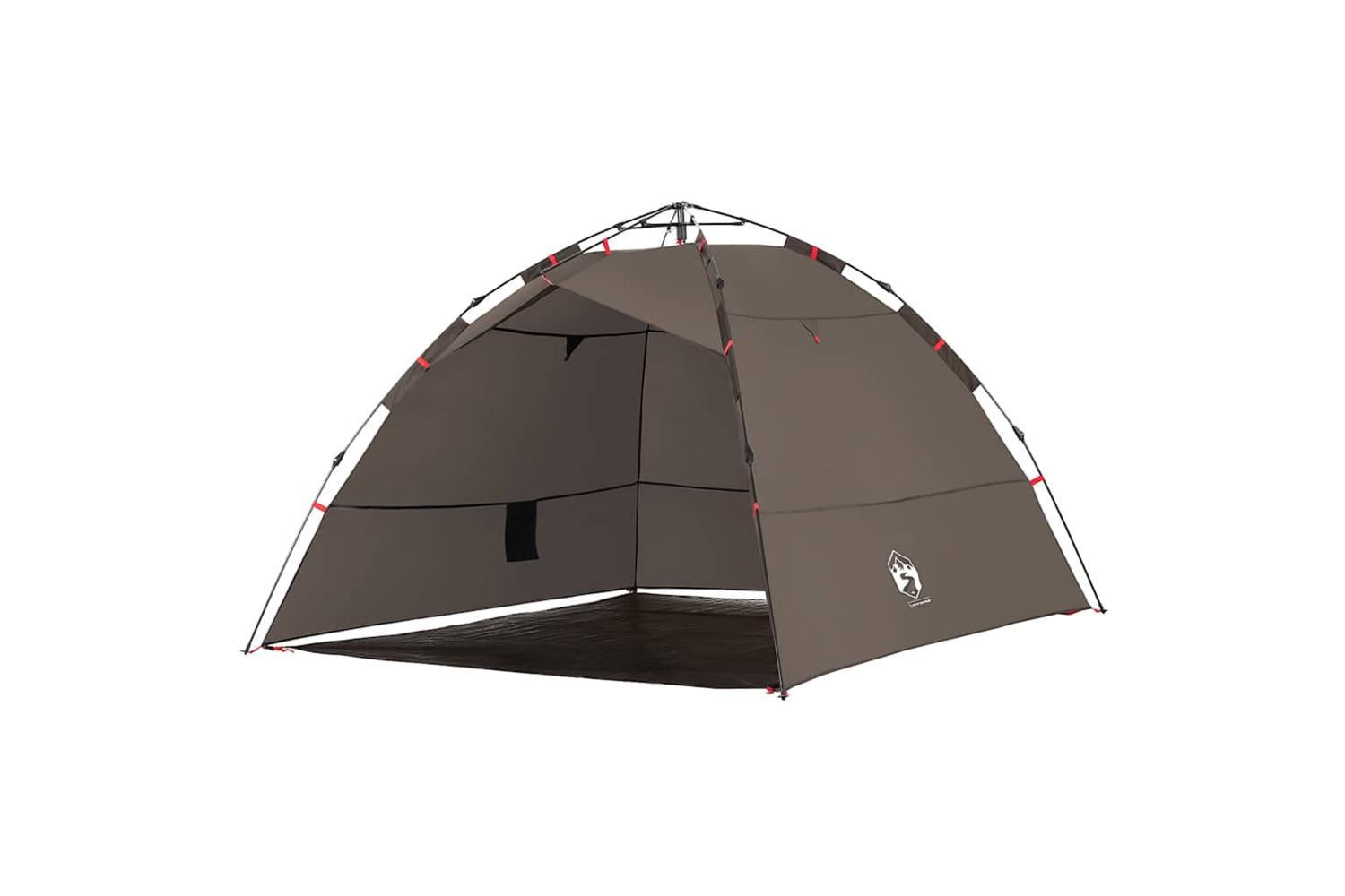 Vidaxl Fishing Tent 4-person Brown Quick Release-5