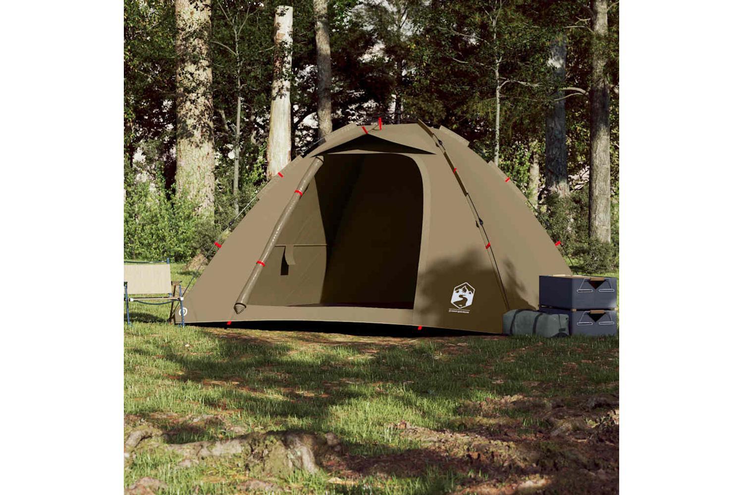 Vidaxl Fishing Tent 4-person Olive Green Quick Release-3