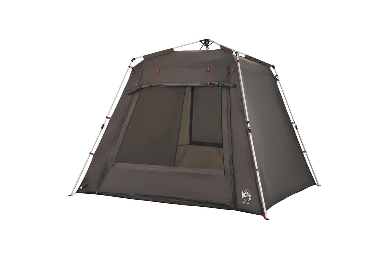 Vidaxl Fishing Tent 4-person Brown Quick Release-6