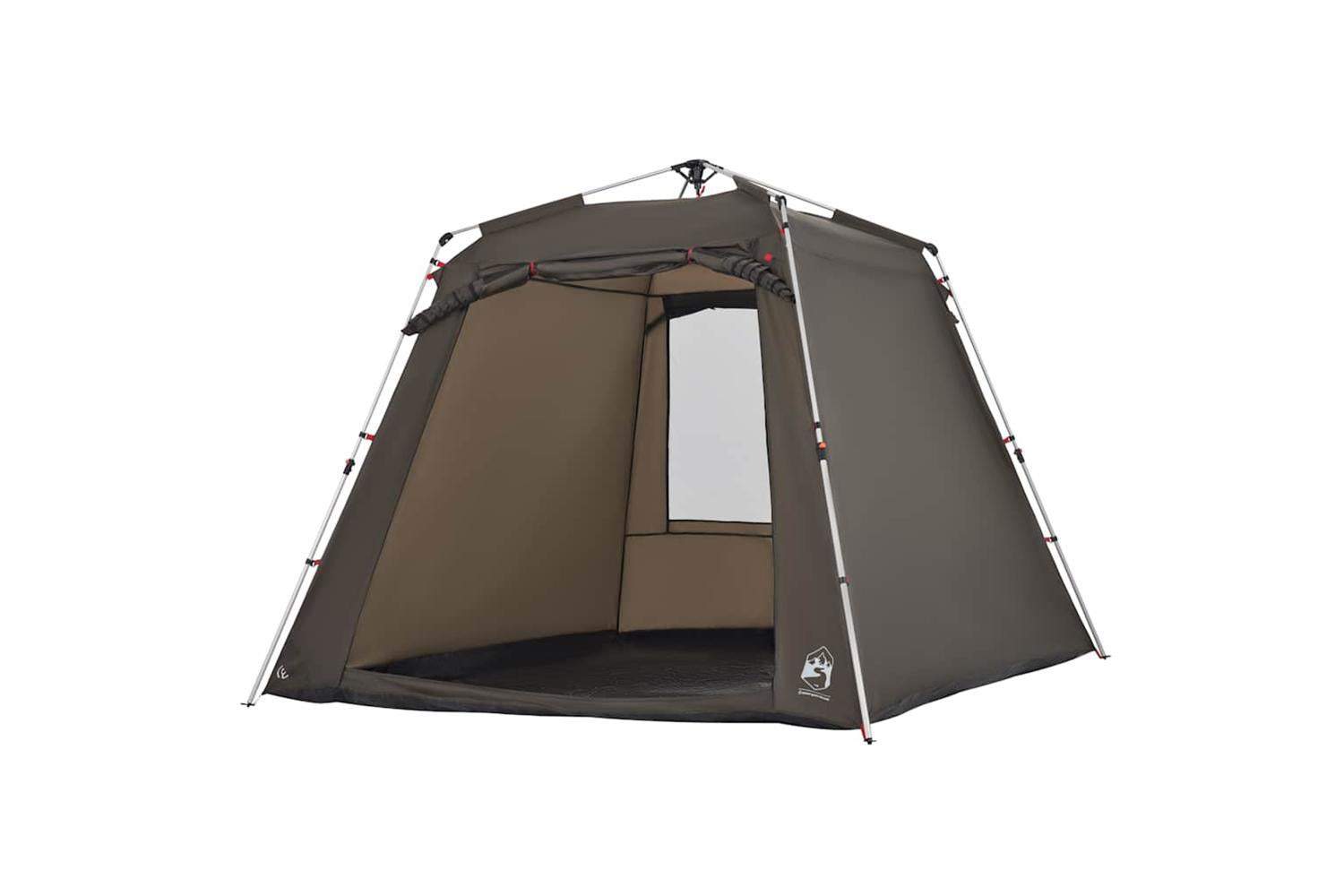 Vidaxl Fishing Tent 4-person Brown Quick Release-7