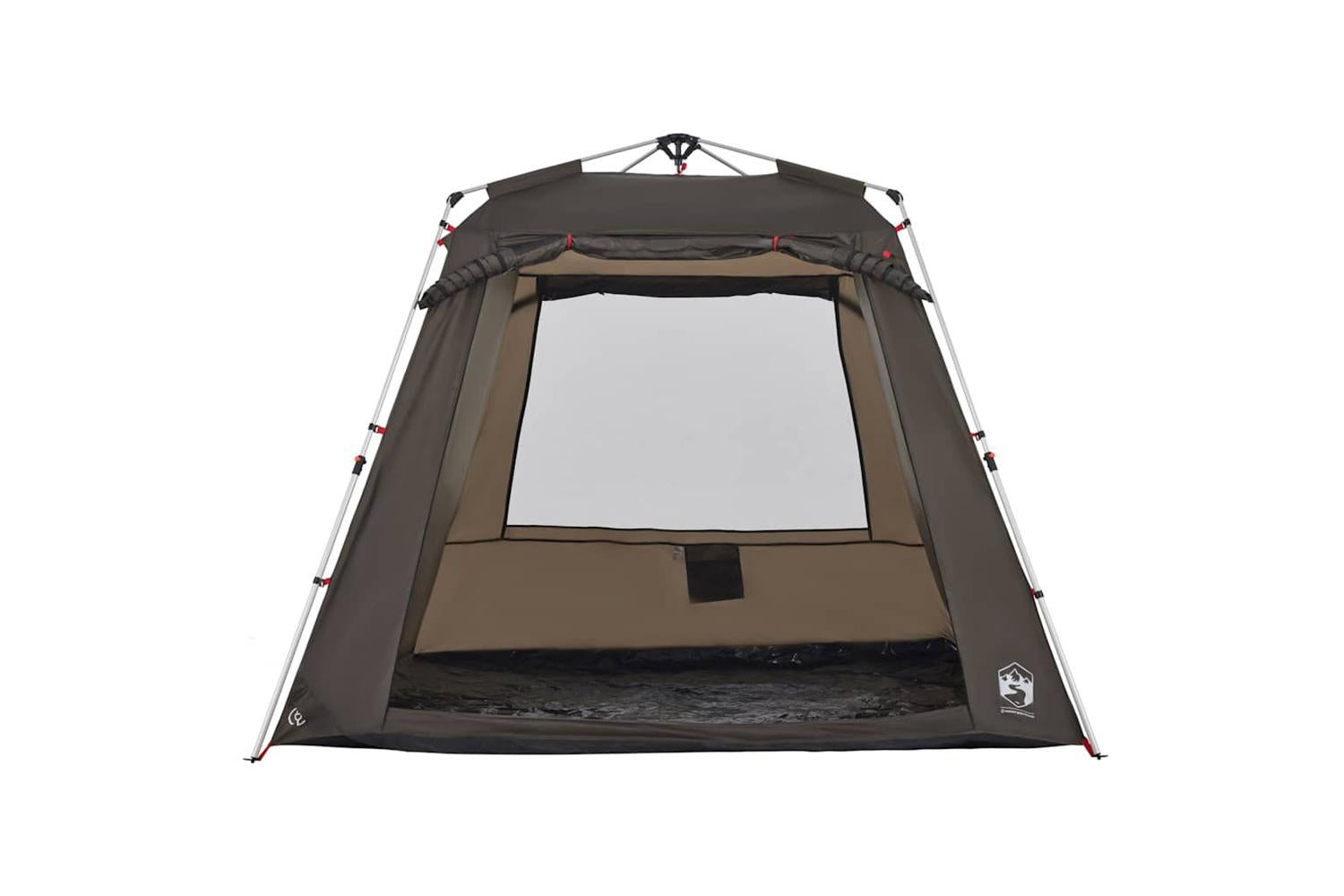 Vidaxl Fishing Tent 4-person Brown Quick Release-9