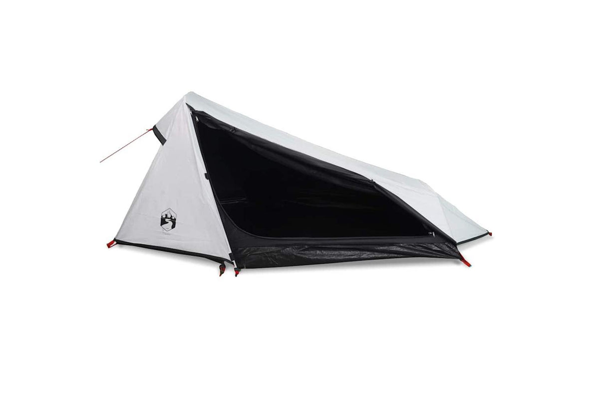 Vidaxl Camping Tent Tunnel 1-person White Blackout Fabric Waterproof-4