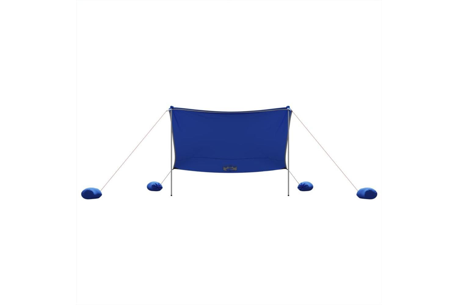 Vidaxl Beach Canopy With Sand Anchors Blue 304x300 Cm-4
