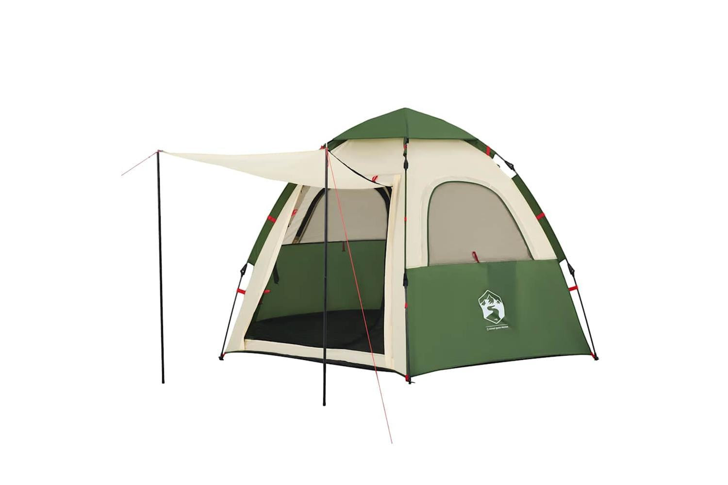 Vidaxl Camping Tent Cabin 4-person Green Quick Release-8