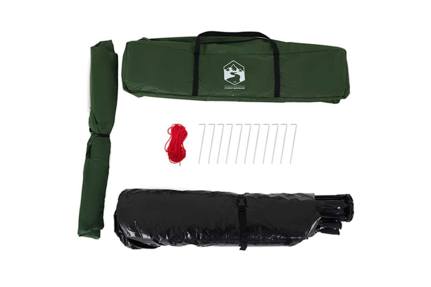 Vidaxl Camping Tent Cabin 4-person Green Quick Release-10