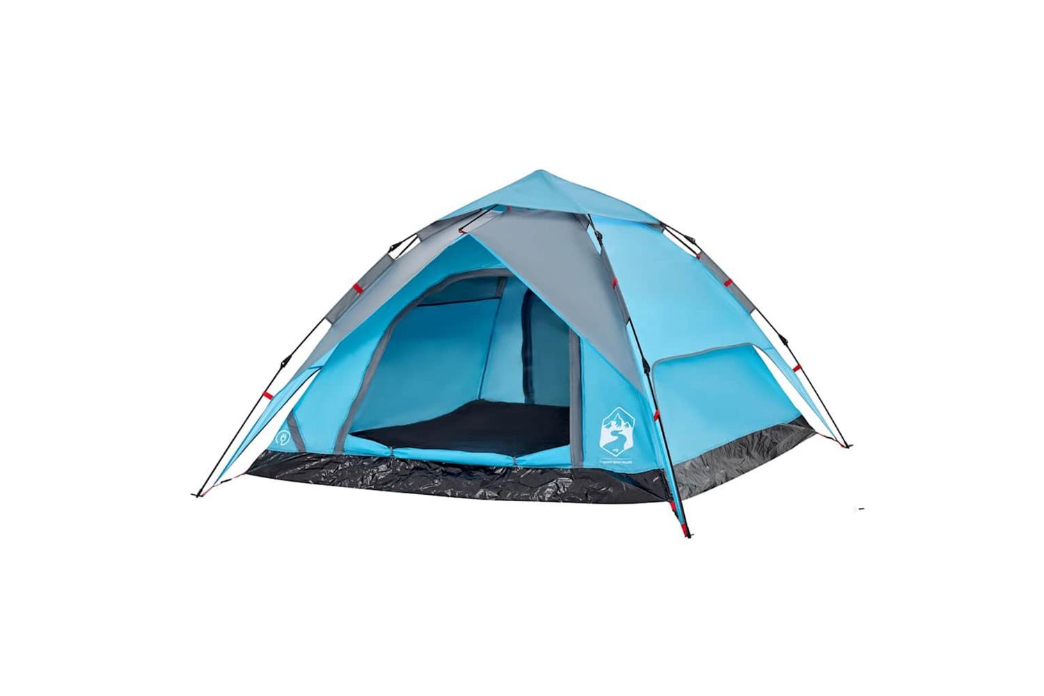 Vidaxl Camping Tent Dome 4-person Blue Quick Release-4