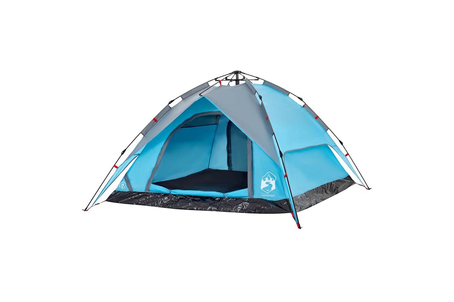 Vidaxl Camping Tent Dome 4-person Blue Quick Release-5