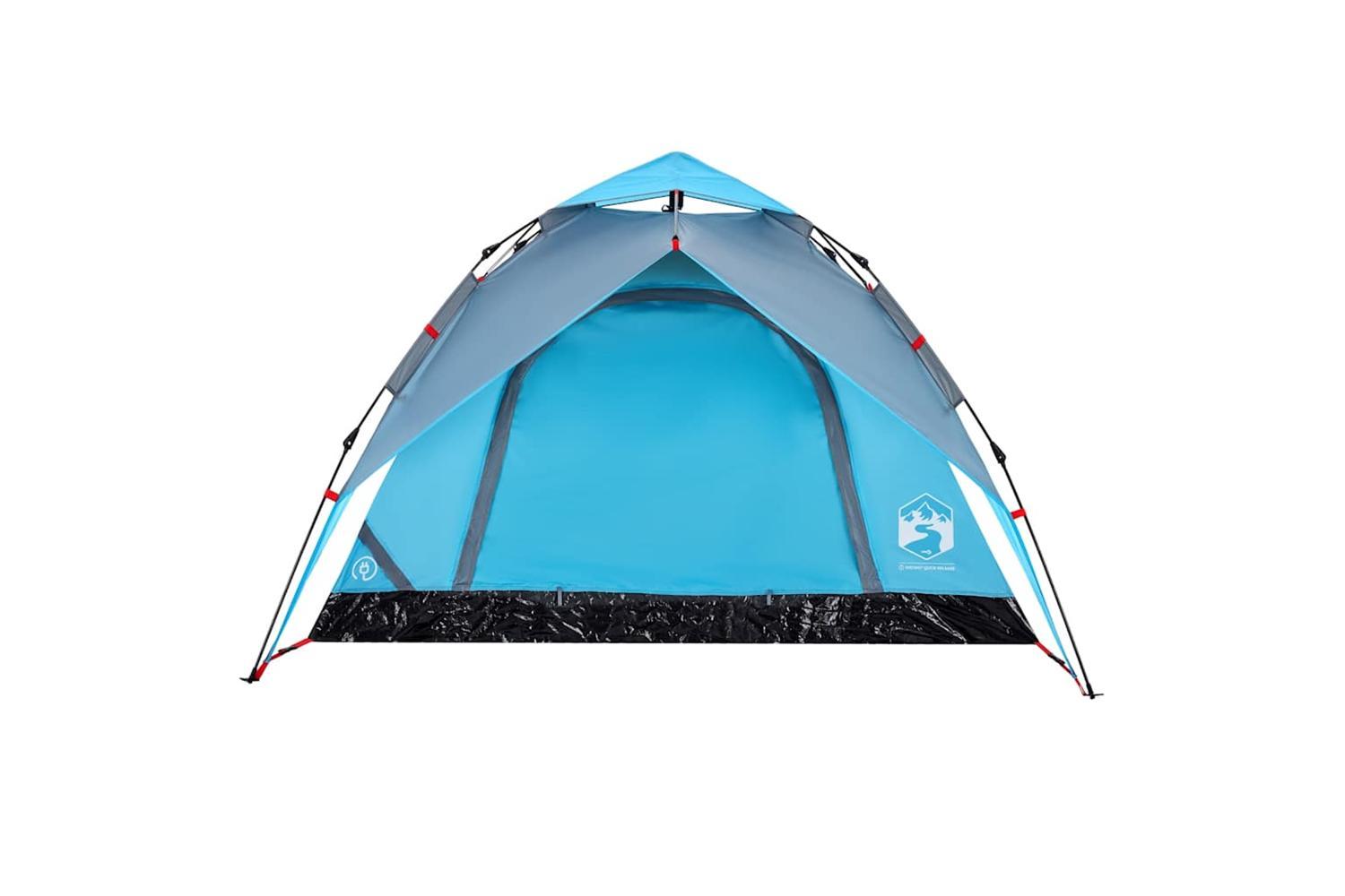 Vidaxl Camping Tent Dome 4-person Blue Quick Release-6