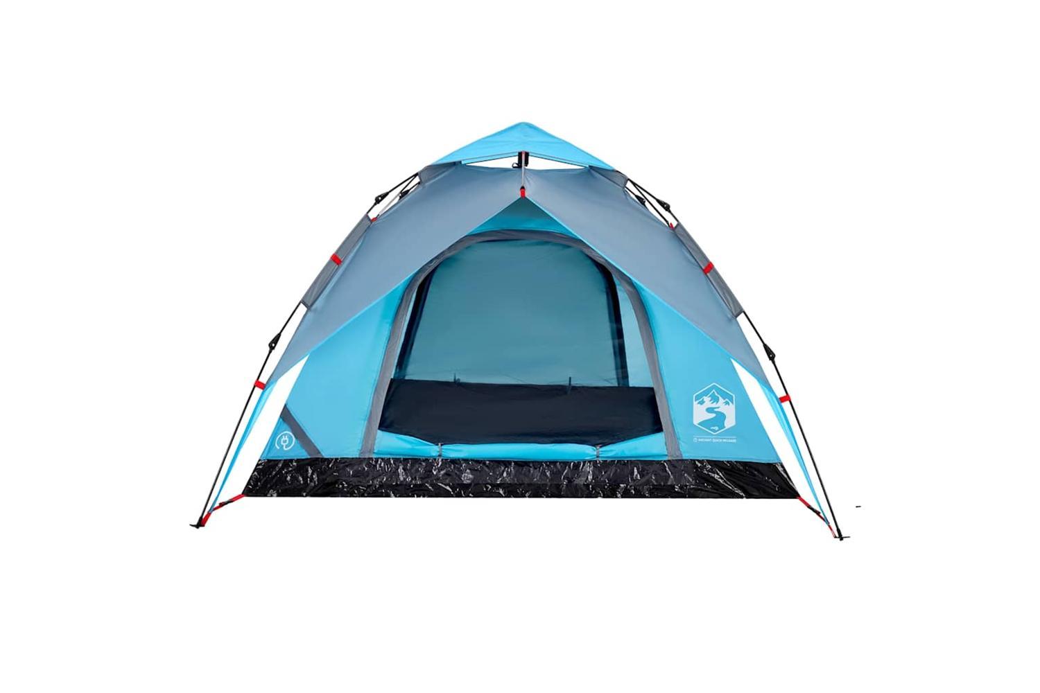 Vidaxl Camping Tent Dome 4-person Blue Quick Release-7