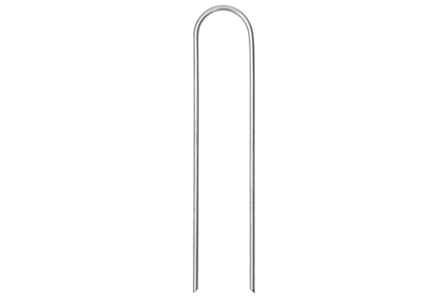 Vidaxl Ground Pegs U Shape 50 Pcs 15x3.5 Cm Galvanised Steel-3