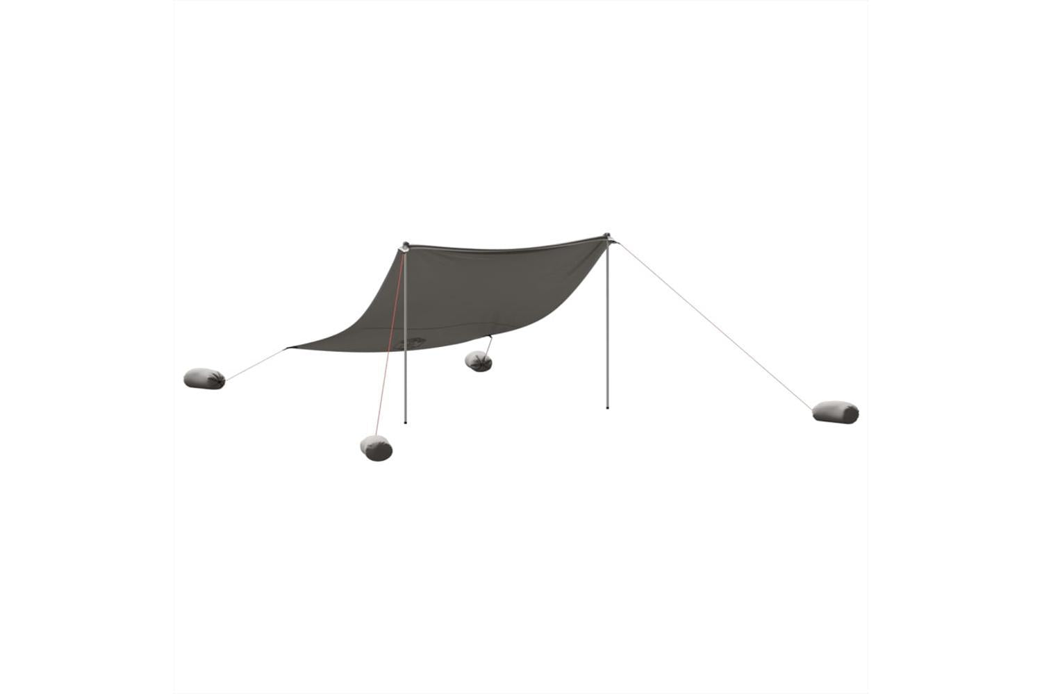 Vidaxl Beach Canopy With Sand Anchors Grey 304x300 Cm