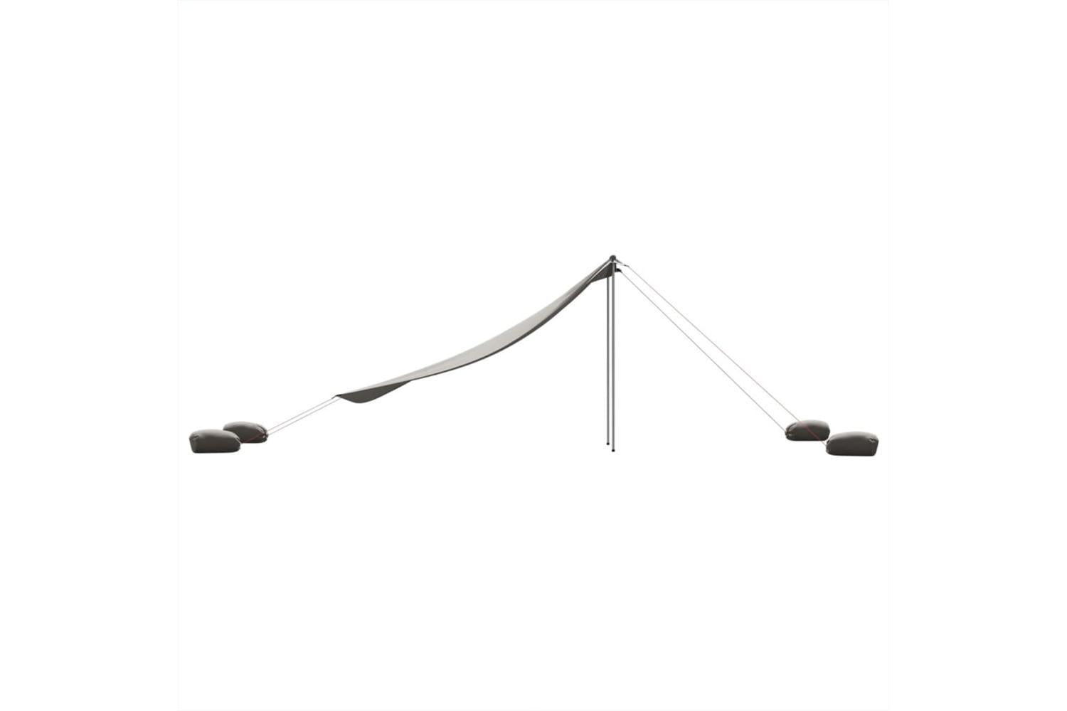 Vidaxl Beach Canopy With Sand Anchors Grey 304x300 Cm-5