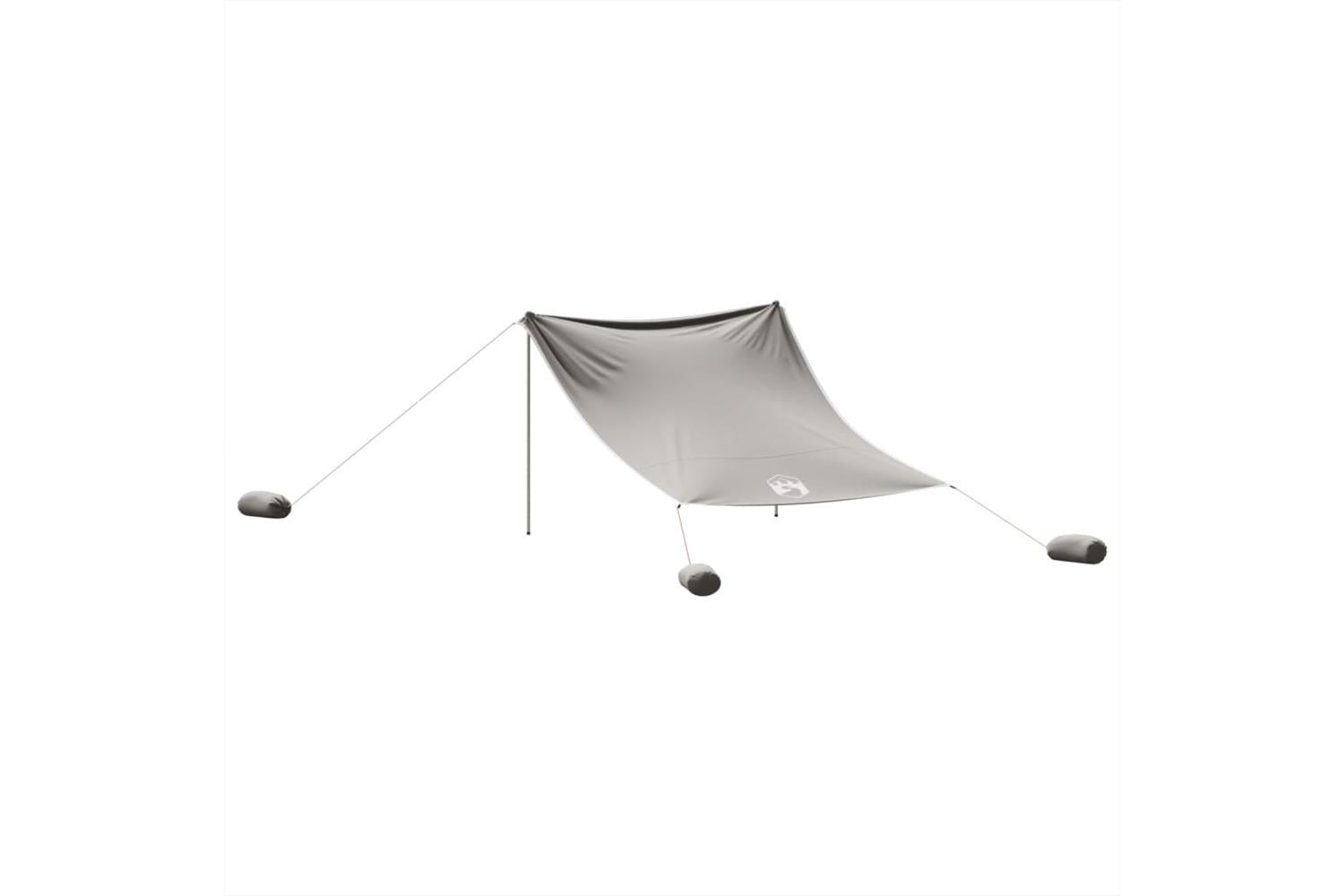 Vidaxl Beach Canopy With Sand Anchors Grey 304x300 Cm-6