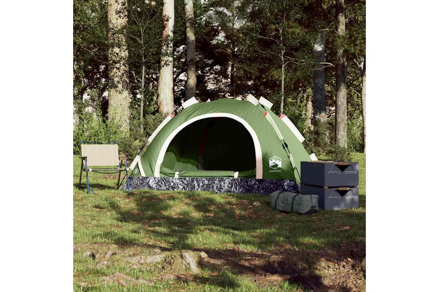 Vidaxl Camping Tent 2-person Green Quick Release-3